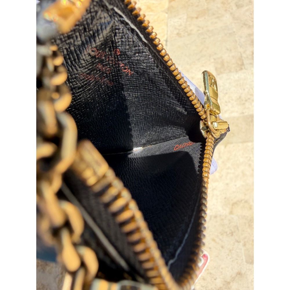 Louis Vuitton Cles Key Pouch Black Epi Leather Zip Wallet - Picture 9 of 12